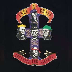 Founding Fathers Hamilton t-shirt Appetite for Liberty GNR Guns Roses freedom